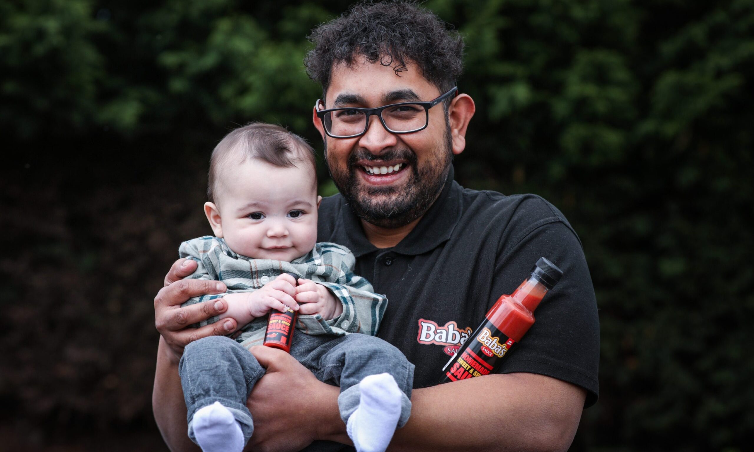 Sunny Mollah, owner of Baba's Sauce at their factory in Longforgan. Image: Mhairi Edwards/DC Thomson