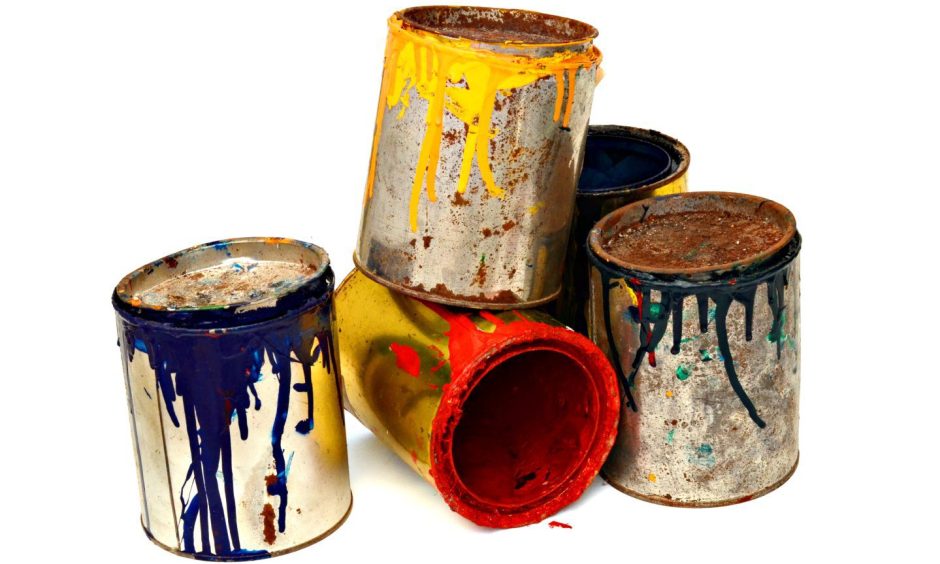 Old cans of paint