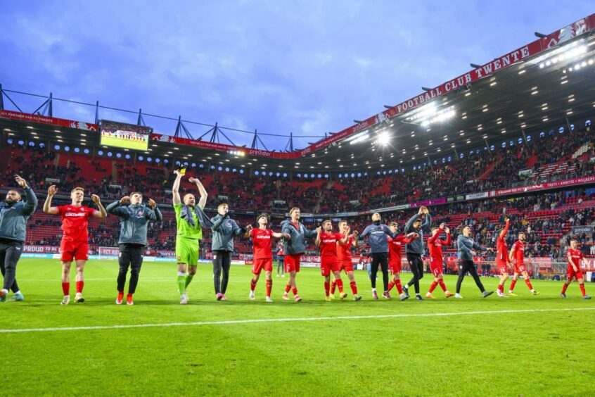 FC Twente players celebrate in 2024