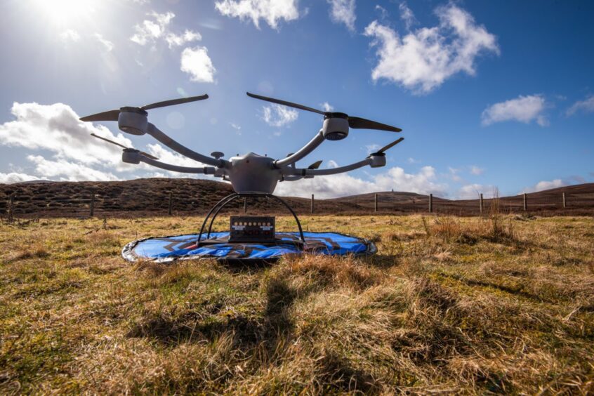 5g drone demonstration in Angus glens.