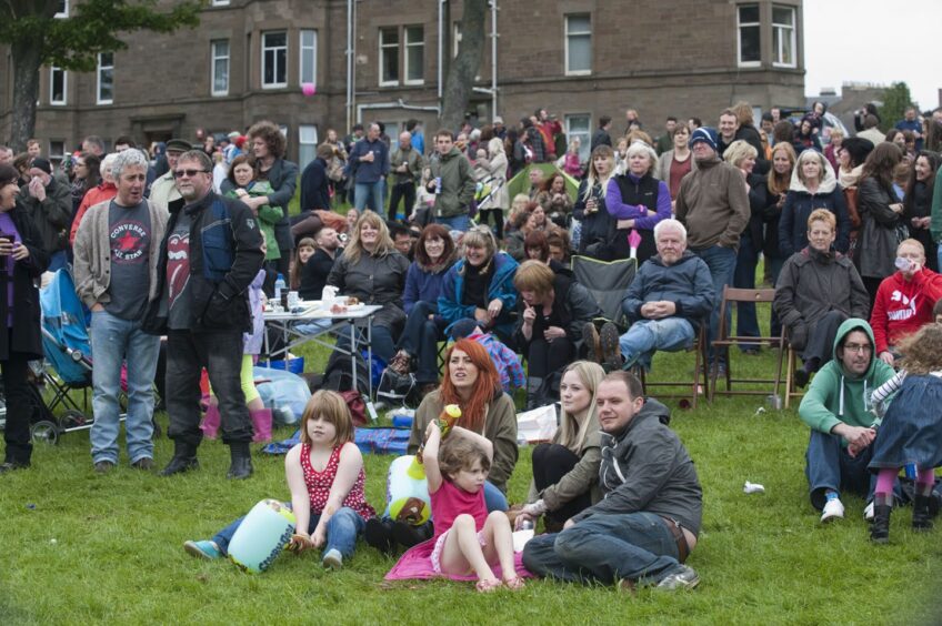 The Westfest crowd in 2011 on Dundee's Magdalen Green.