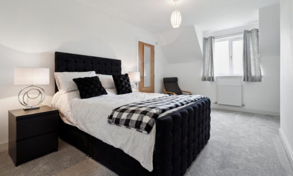 Bedroom at Carse Lodge, Kippen.