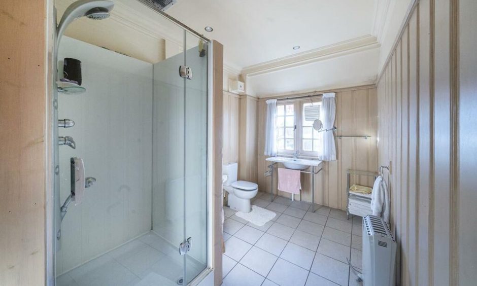 Shower room at Endrick Lodge in Stirling.