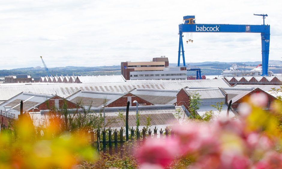 Babcock dockyard crane in Rosyth.