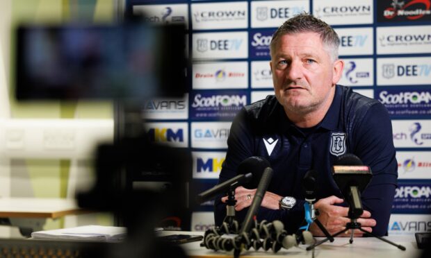Dundee boss Tony Docherty has been nominated for manager of the year. Image: SNS.