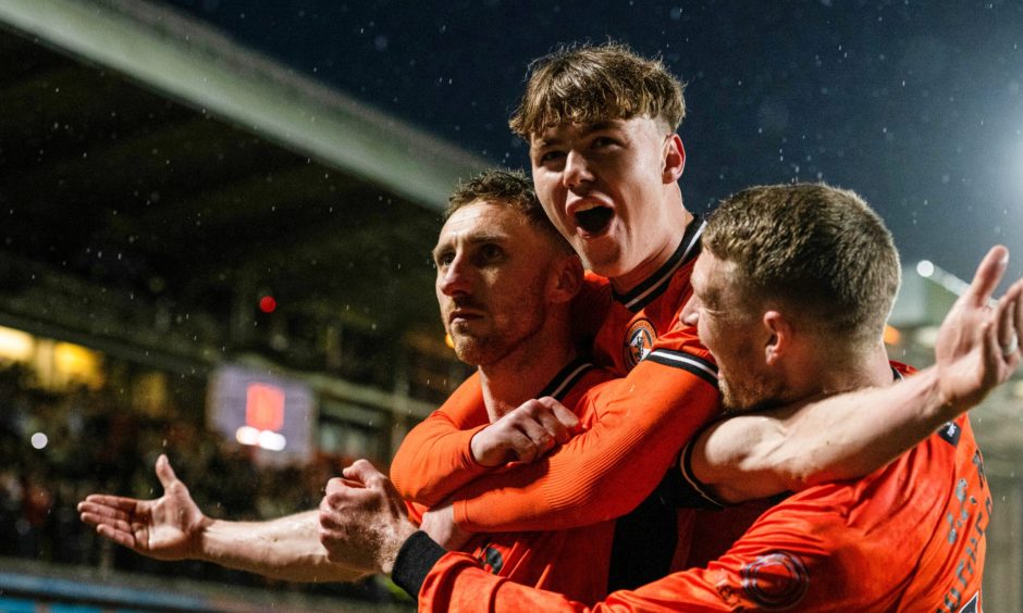 Louis Moult celebrates his 20th goal of the season.