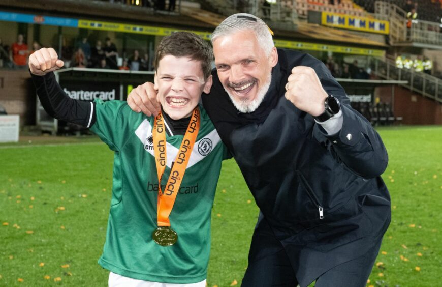 Jim Goodwin with his son, James