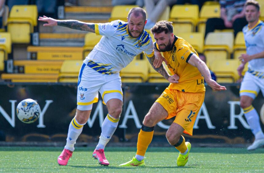 Stevie May in action at Livingston.