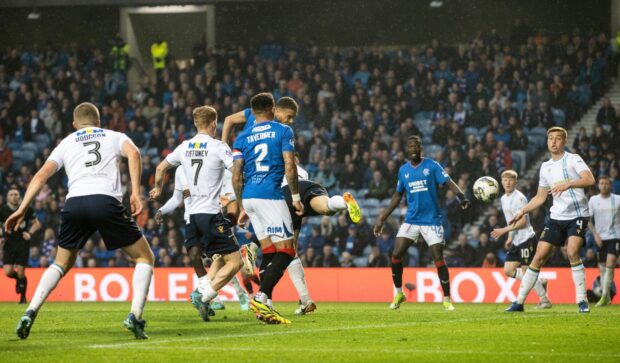 Dundee squandered a two-goal lead at Ibrox on Tuesday. Image: SNS.