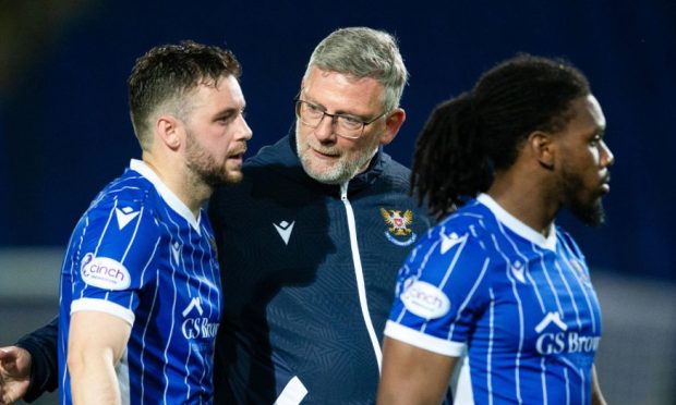 Drey Wright with Craig Levein after St Johnstone's draw with Ross County.