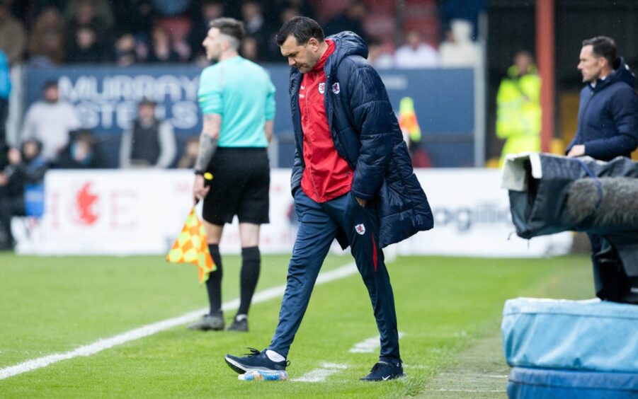 Ian Murray looks disconsolate as Raith Rovers lose to Ross County in the Premiership play-off final.