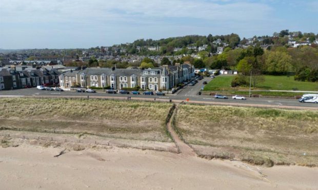 The flat is across the road from Broughty Ferry beach. Image: Rosie Fraser Real Estate