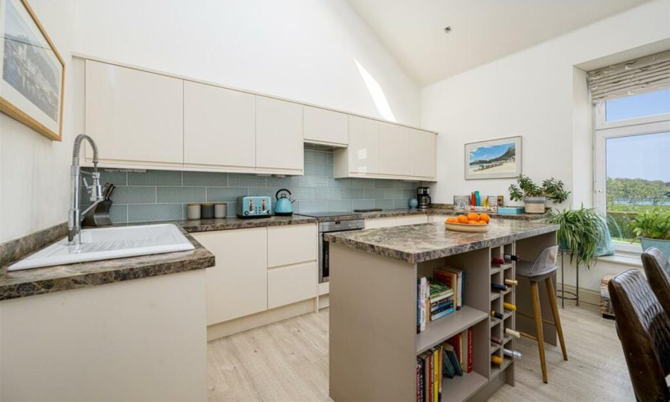 Kitchen of Broughty Ferry beachfront apartment.