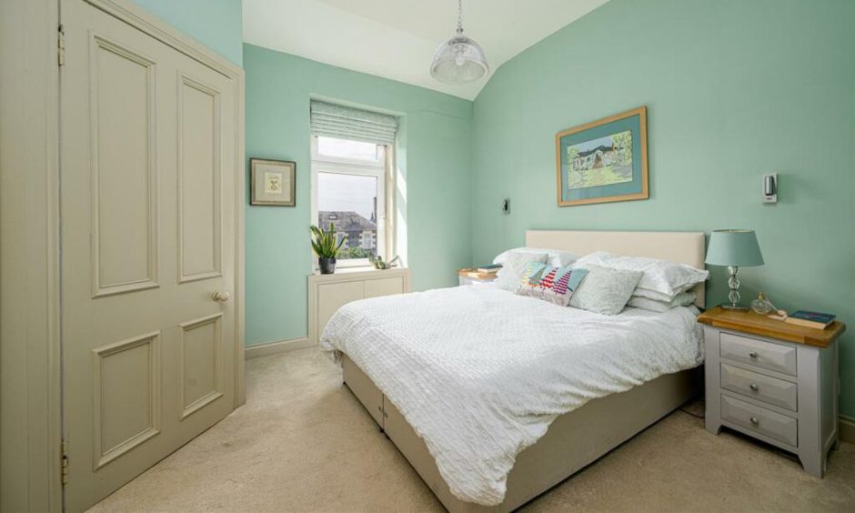Double bedroom at Broughty Ferry beachfront apartment.