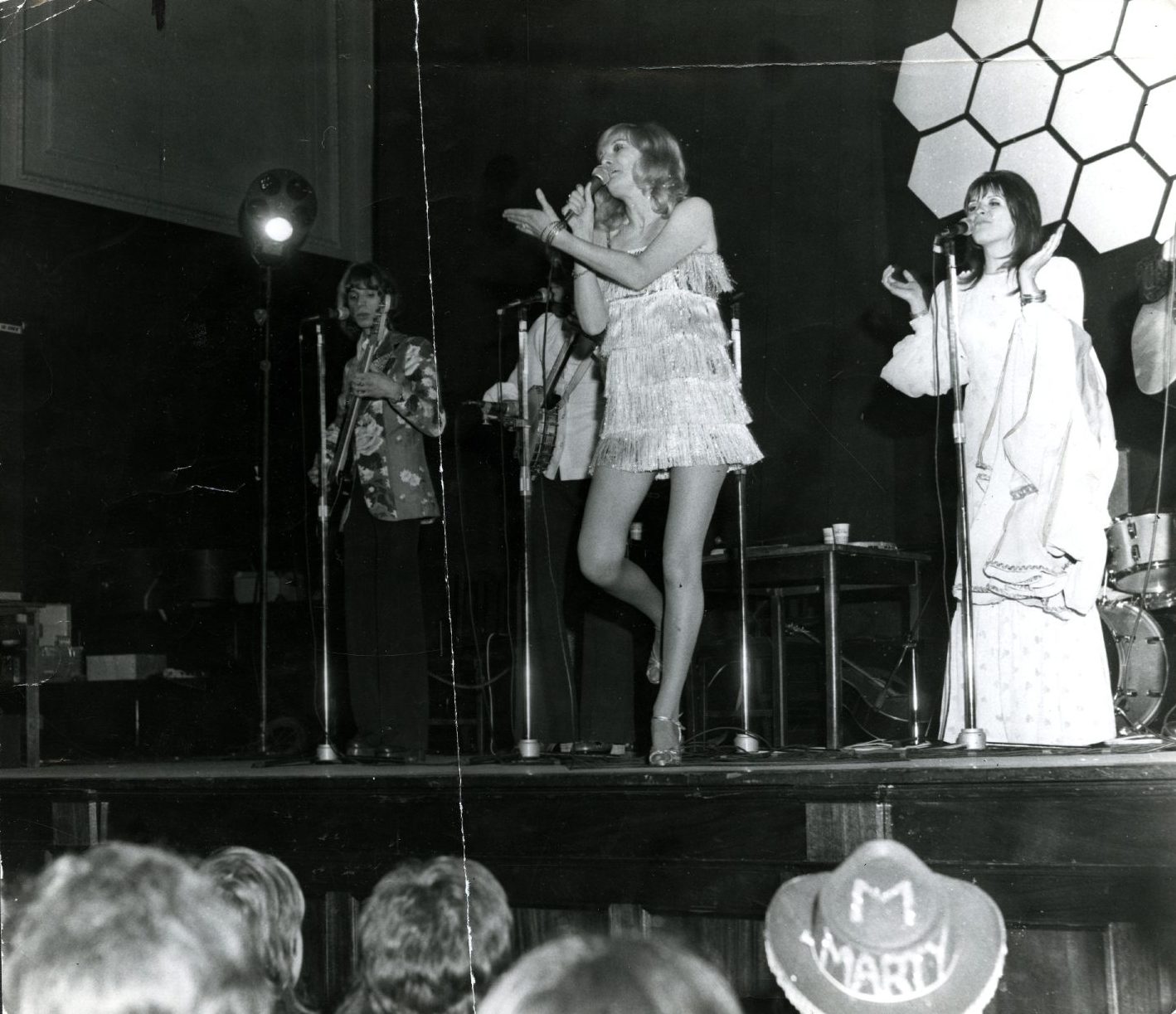 The New Seekers perform at the Caird Hall, Dundee, in April 1973.