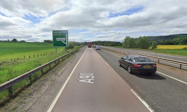 The A90 at Glendoick