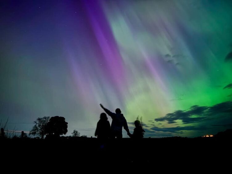 Picture of the lights taken from Airntully in Perthshire. 