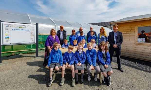 St Monans Primary pupils and other community members attended an opening ceremony. Image: Supplied by Fife Council.