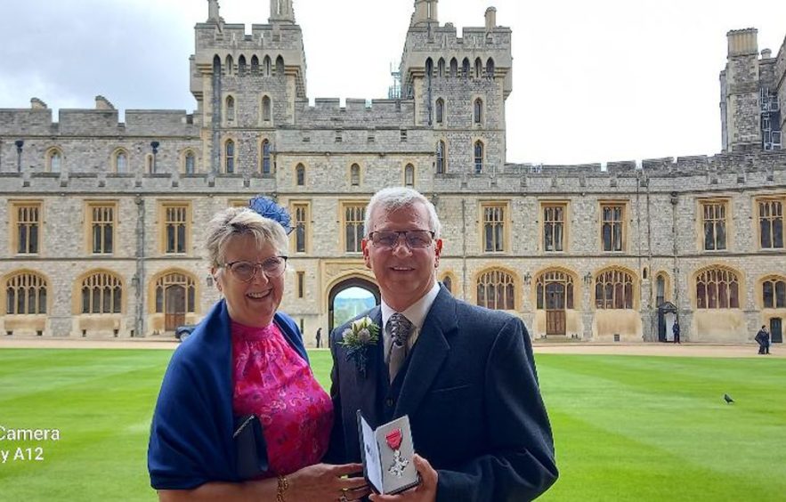 Bob and Christina Christie from Brechin at Windsor Castle.