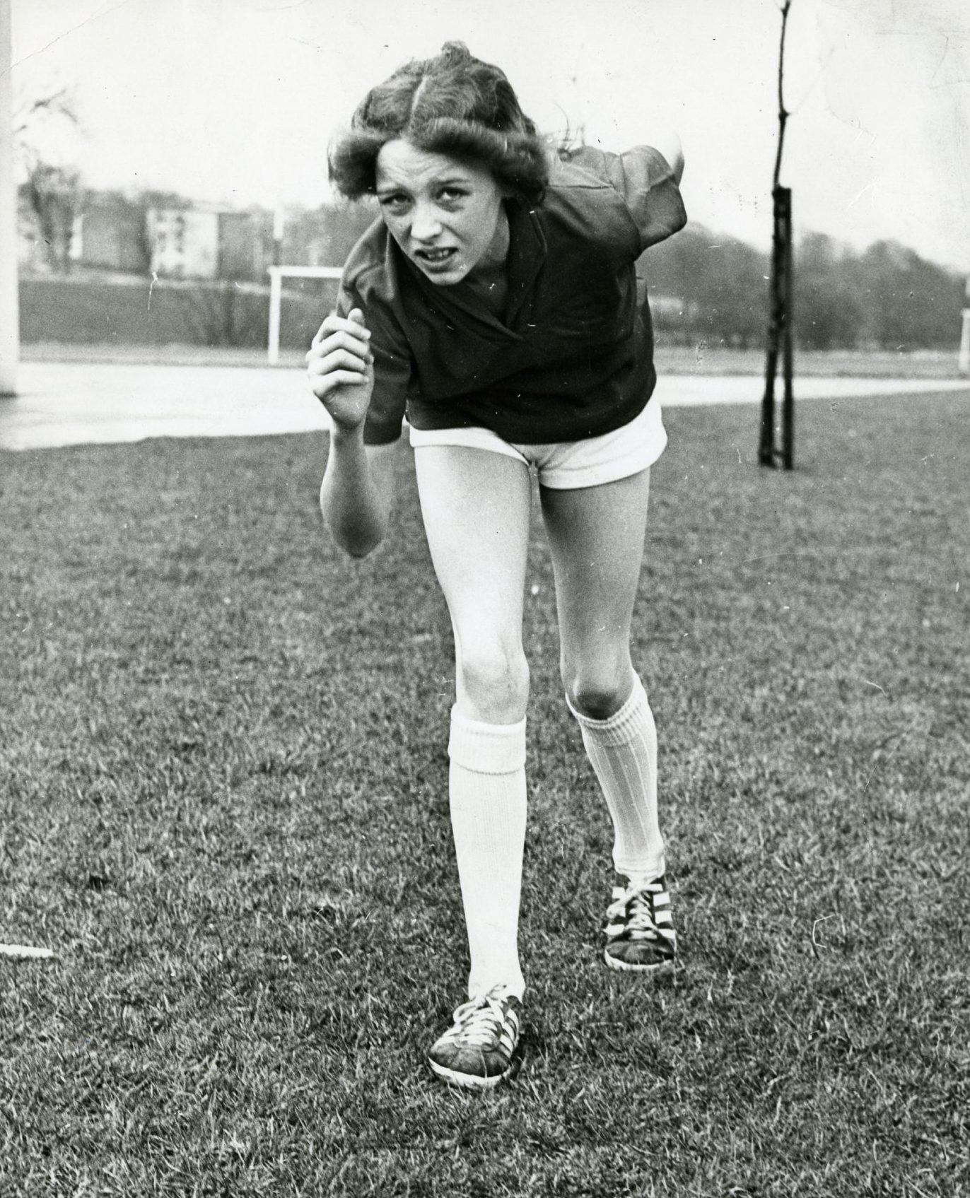 Liz showing off her running style in 1978.