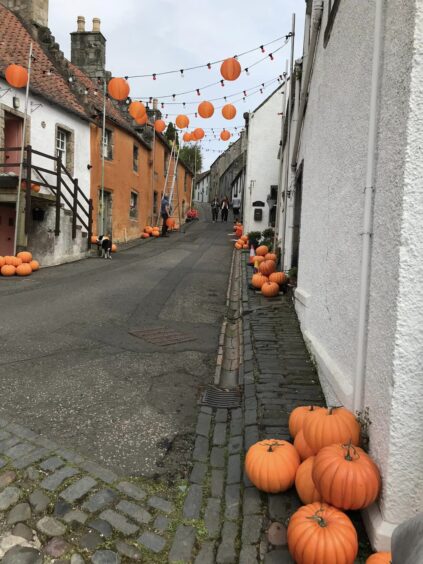 Tanhouse Brae in Culross transformed for the filming.