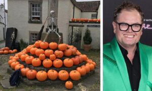 Culross given a Halloween make-over for filming starring Alan Carr.