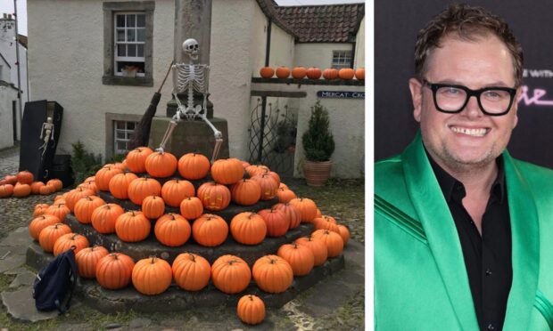 Culross given a Halloween make-over for filming Starring Alan Carr.