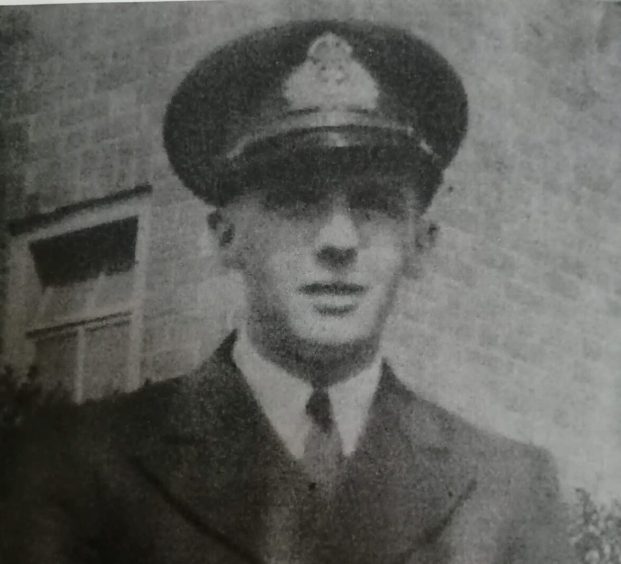 Sub Lt Dennis Oxby in his uniform