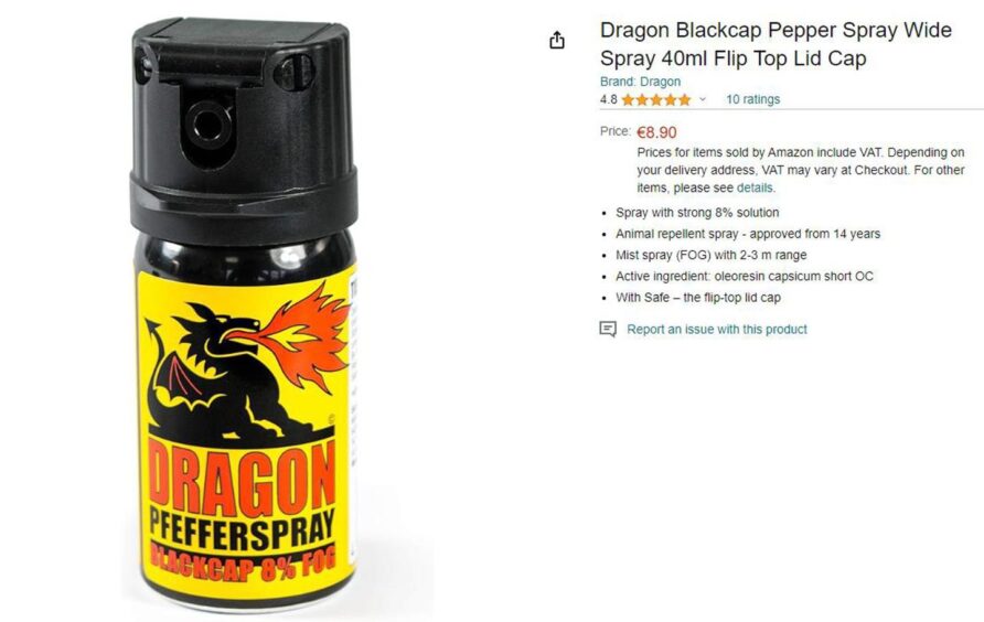 Dragon pepper spray.