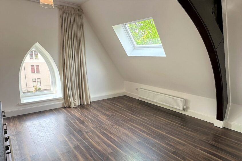 The living space inside the Dundee church conversion for sale 