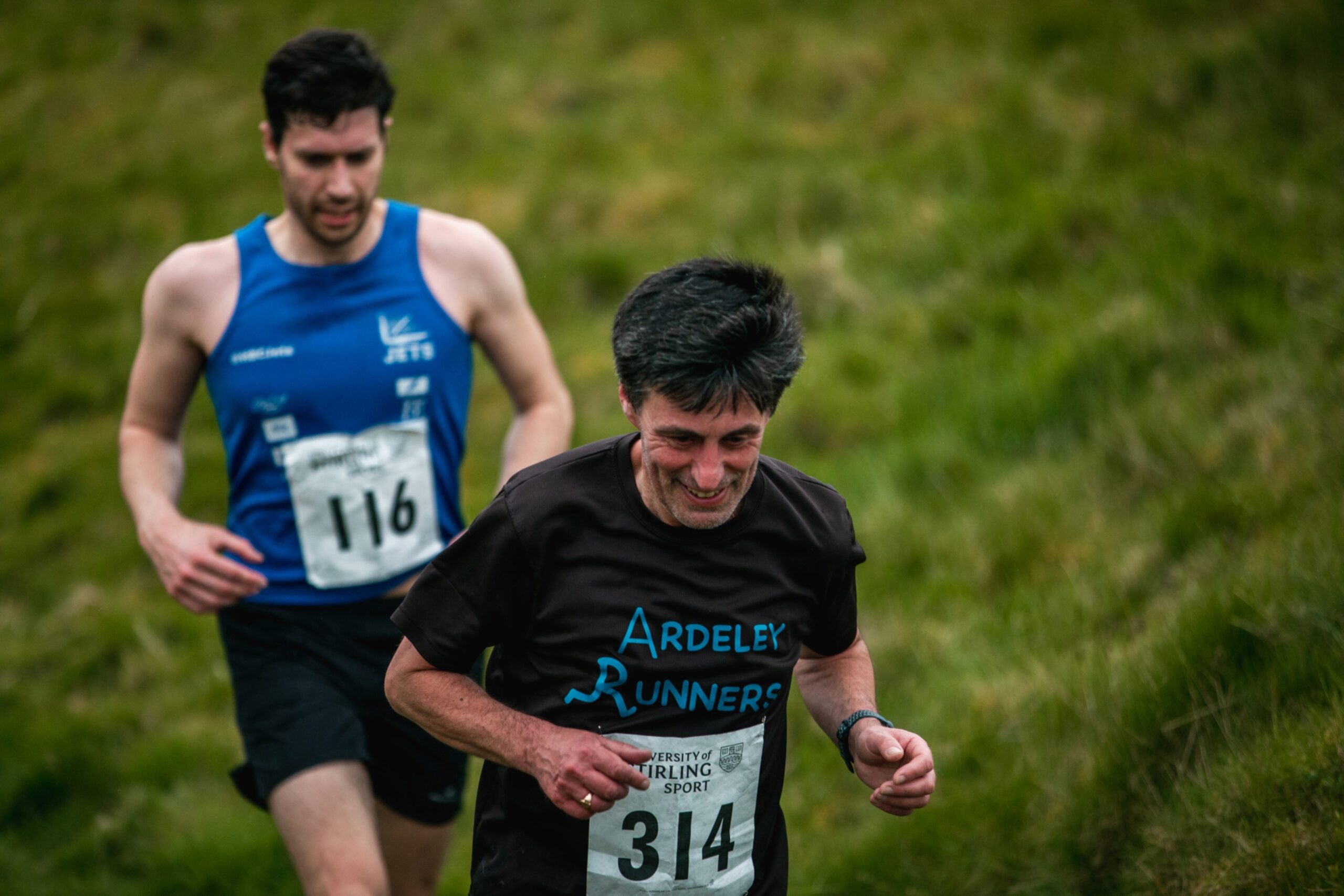 Scott Findlay, number 116 and Simon Philpott, number 314 during the Dumyat Hill Race.