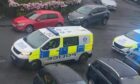 Police attending the "disturbance" in Kelty. Image: Fife Jammer Locations/FJL Services