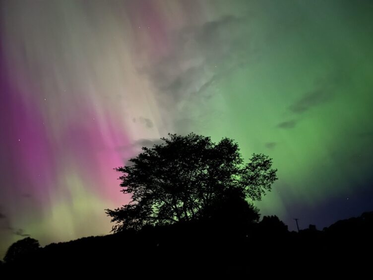 Views of the aurora borealis from Aberfeldy. 