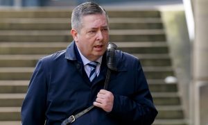 Former Lord Advocate Frank Mulholland QC arrives at Capital House, Edinburgh, for the hearings for the public inquiry into the death of Sheku Bayoh. Image: Jane Barlow/PA Wire