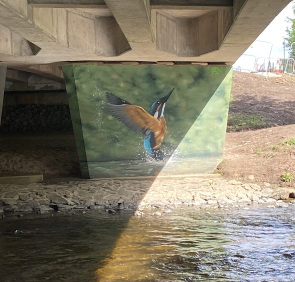 The kingfisher mural.