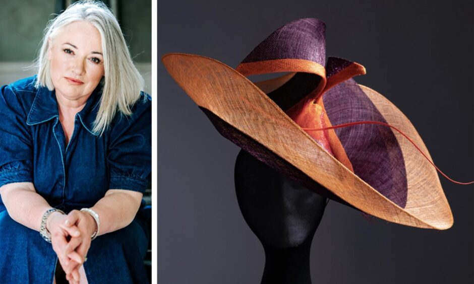 Hatmaker Joss Hindmarsh and one of her hats. 