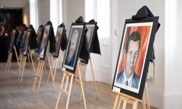 The commissioned portraits unveiled. Image: Kim Cessford/DC Thomson.