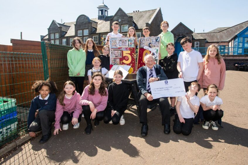 Letham primary school celebrate 50th anniversary of local craft shop.