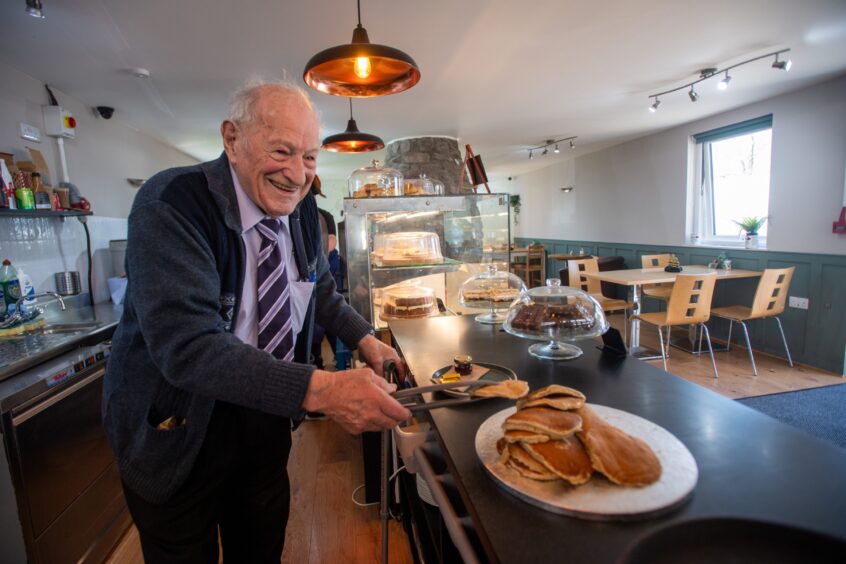 Owner Bill Sturrock in the Letham craft shop cafe.