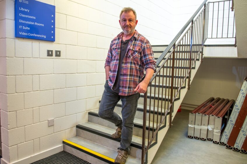 University of Dundee lecturer Paul Smith recommends using the stairs to keep active.