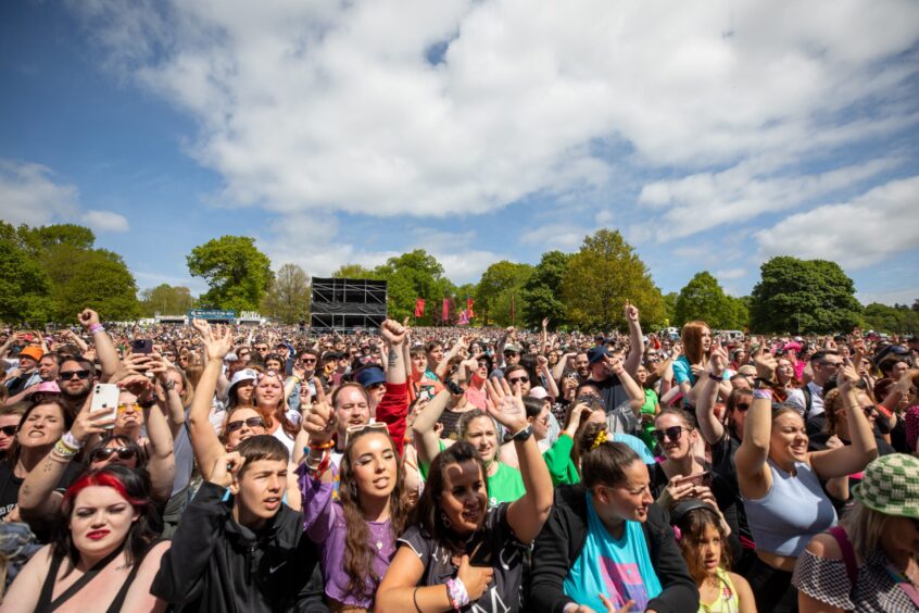 Revellers at Radio 1's Big Weekend in Dundee. I