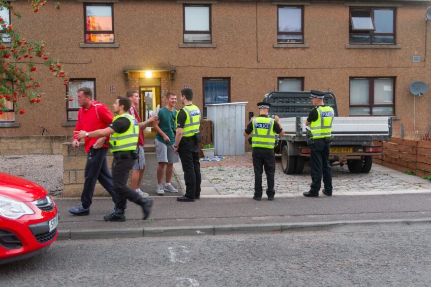 Wolf Pack protest, Forfar