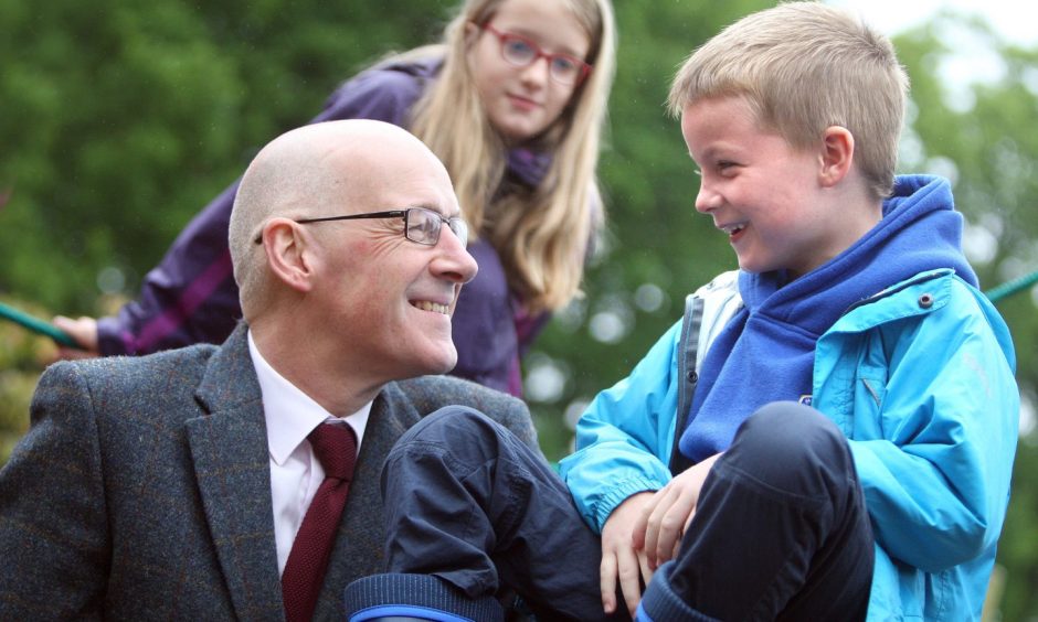 John Swinney and son