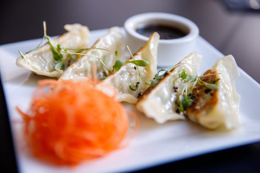Chicken Gyoza as a starter from Fabric in Dunfermline.