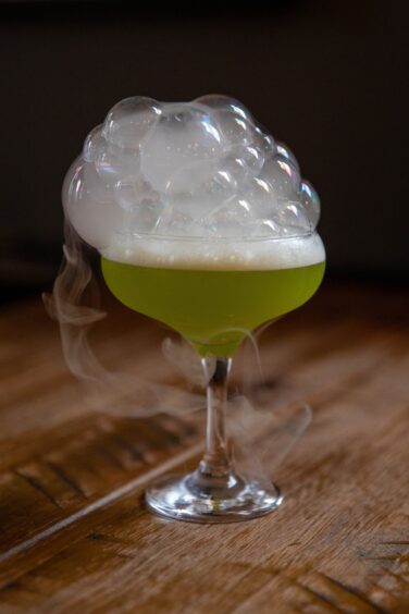 The Green Velvet signature cocktail from St John's Bar and Restaurant.