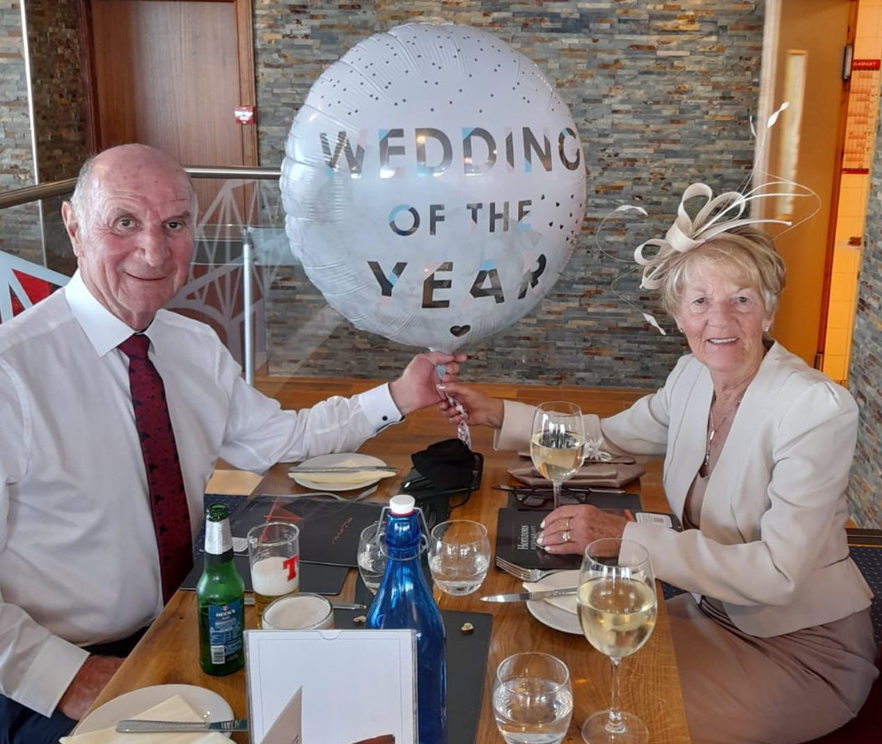 Kinghorn couple Bill and Anne Black celebrate their wedding in July 2021.