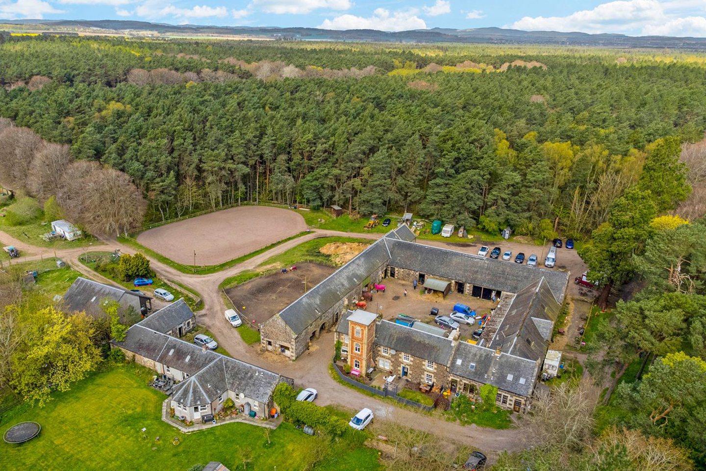 The property is set withing Tentsmuir Forest.