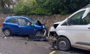 The crash occurred on Boglily Road in Kirkcaldy.