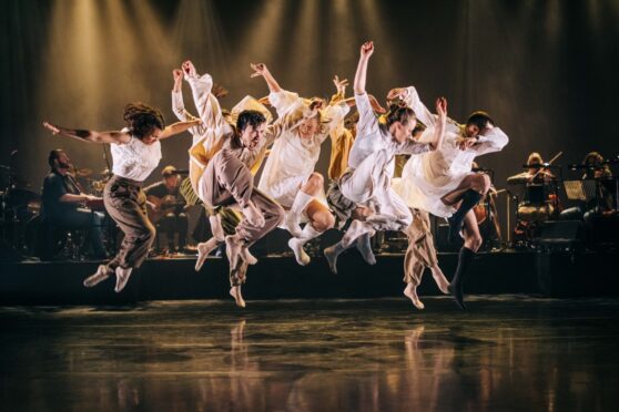 Dancers on stage at the Dundee Rep Theatre.