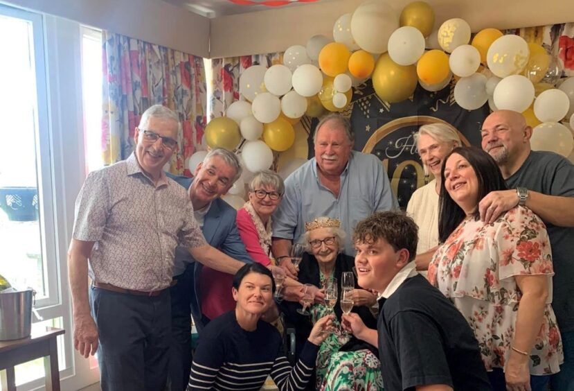 Leonora Meek of Arbroath celebrates her 100th birthday.